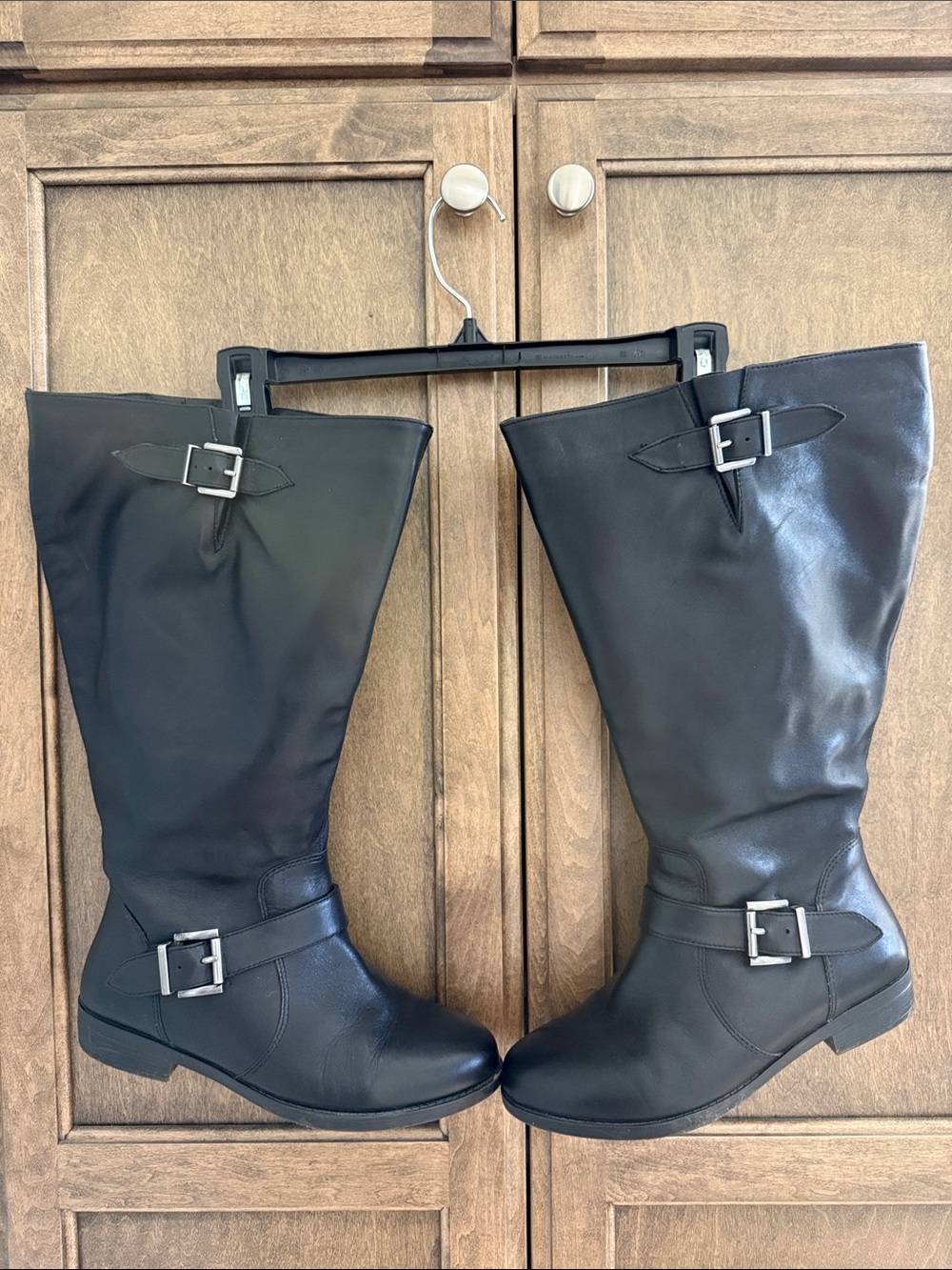 David Tate “Boost” Knee High Riding Boots 7.5 WW Double Wide & Super Wide Calf